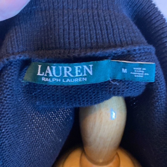 Lauren Ralph Lauren Black Puffer Sweater Coat Sz M - Picture 11 of 12